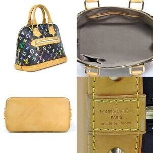 Louis Vuitton Multicolore Monogram Noir Black Handbag Canvas Multicolor Alma